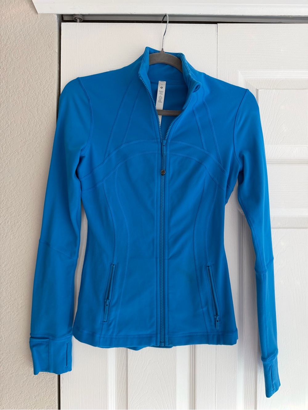 Lululemon Define Full Length Jacket Poolside Blue Size 4